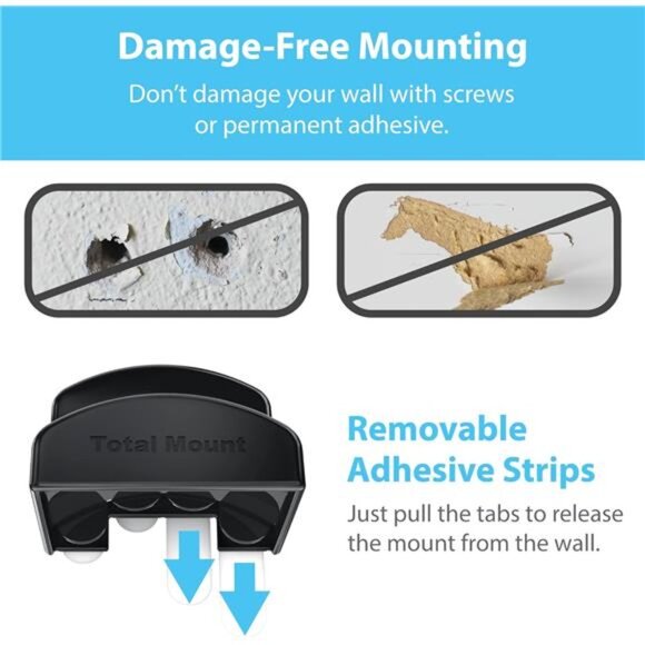 Headphone Hanger – Includes Removable Adhesive Strips for Easy, - Picture 3 of 7